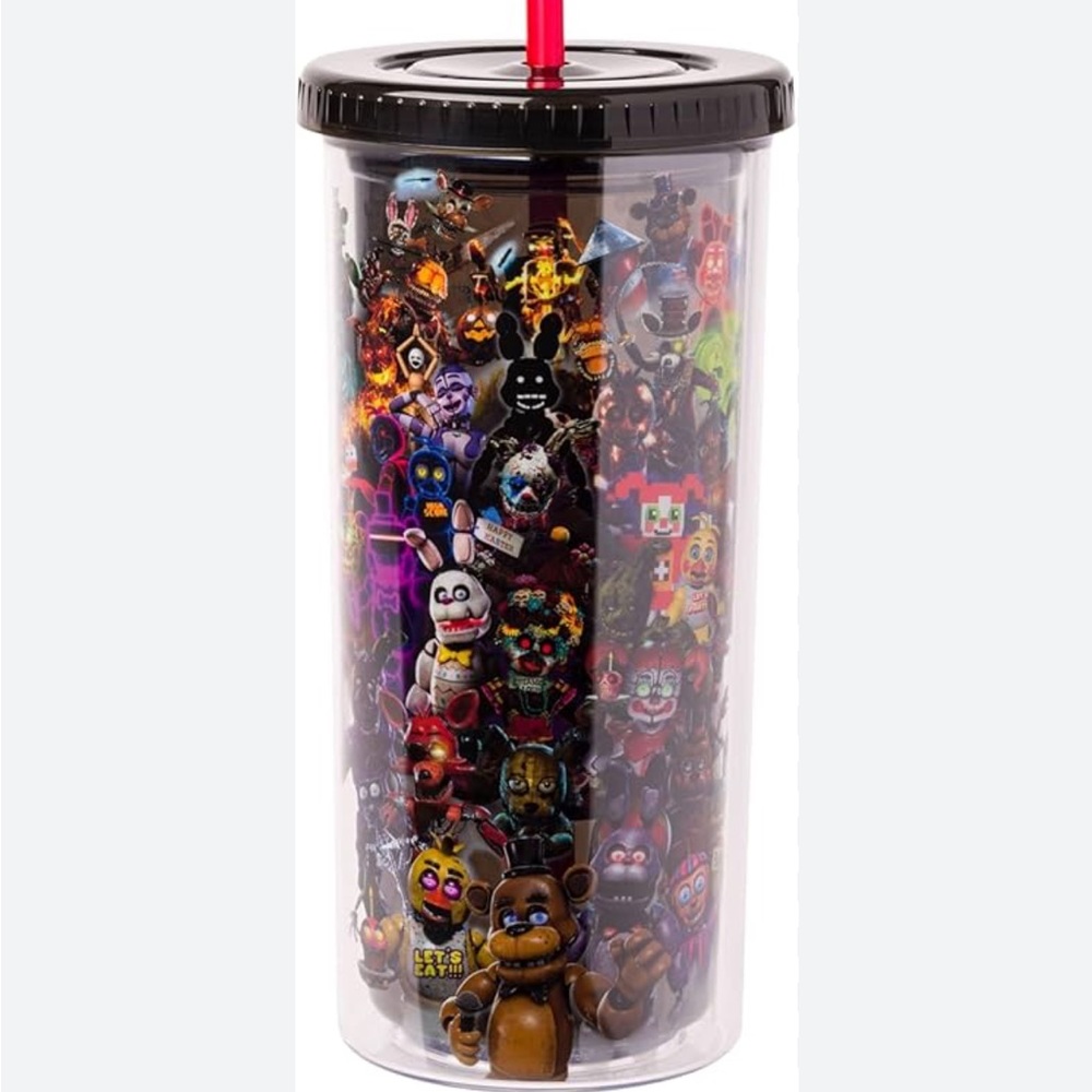 Five nights at Freddy’s Tumblers with Lid and Straw ,